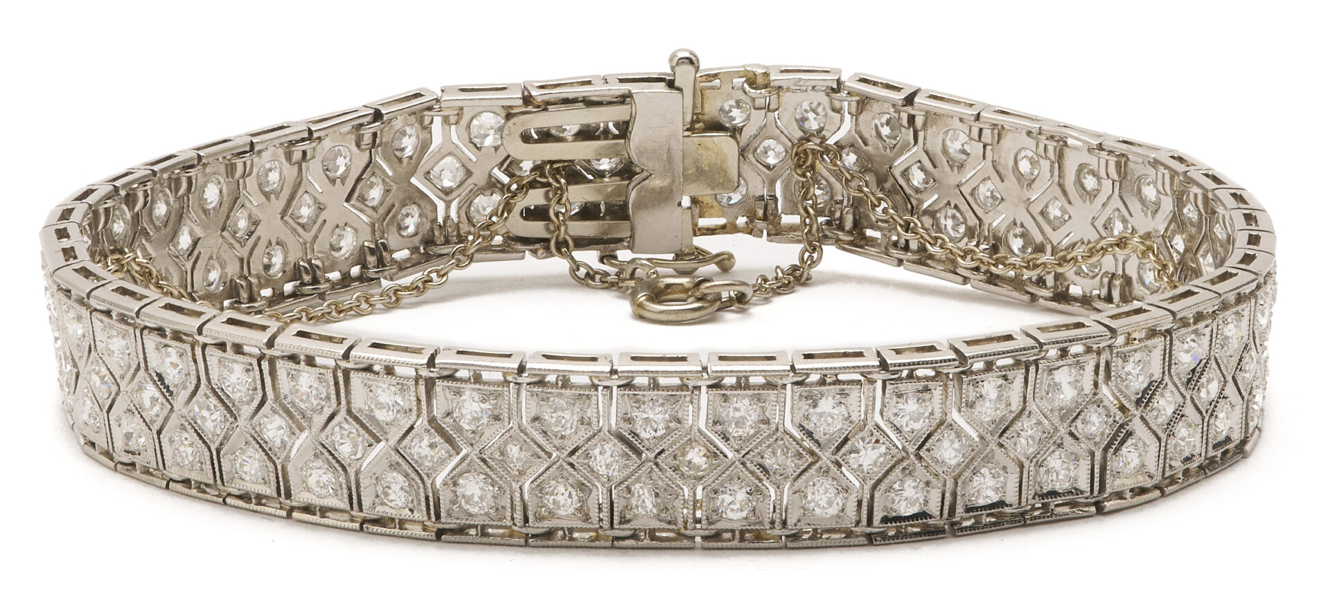 Lot 319: Platinum & Diamond Bracelet