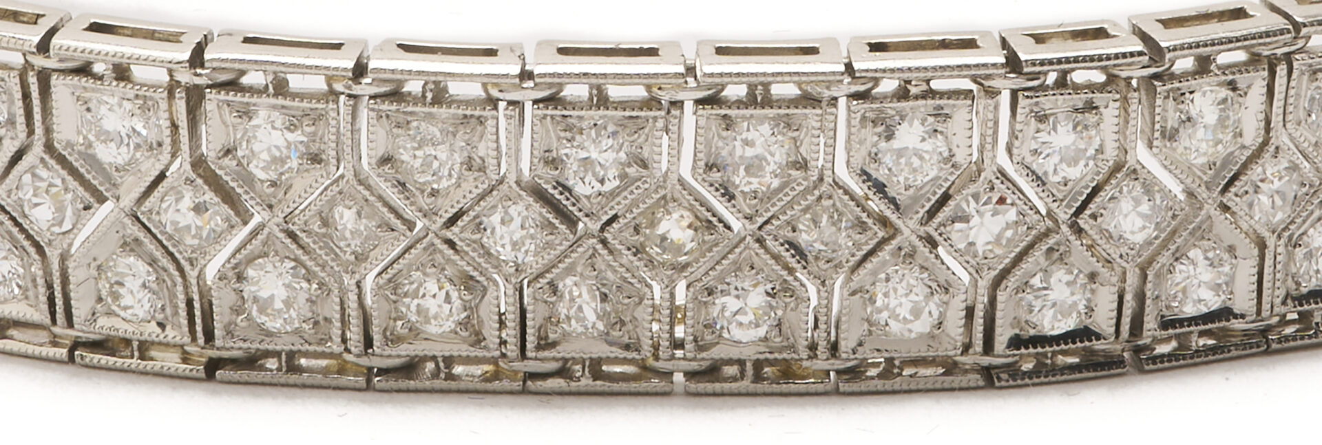 Lot 319: Platinum & Diamond Bracelet