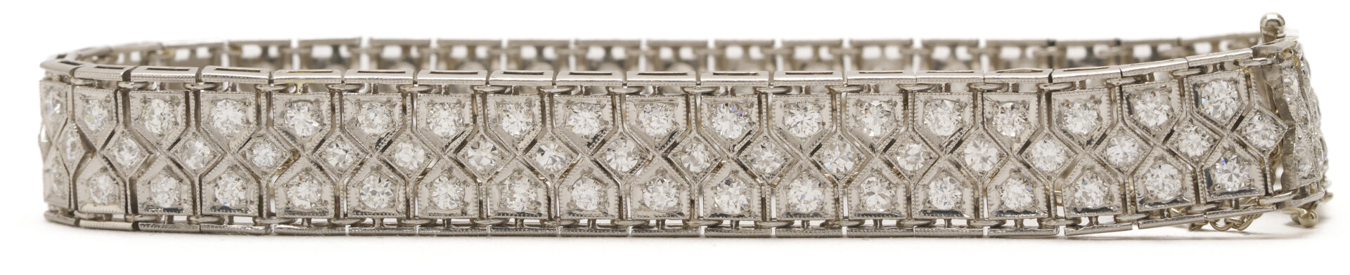 Lot 319: Platinum & Diamond Bracelet