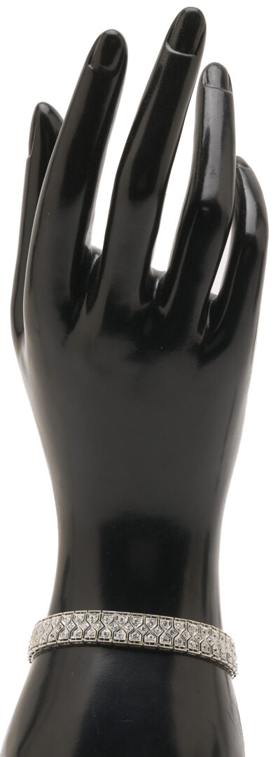 Lot 319: Platinum & Diamond Bracelet