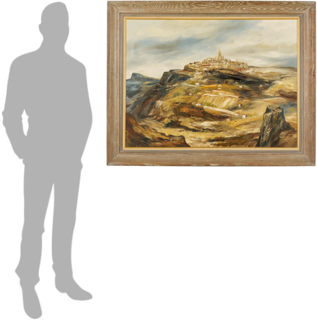 Lot 332: C. Kermit Ewing O/C Spanish or Holy Land Landscape, Southern Stairs