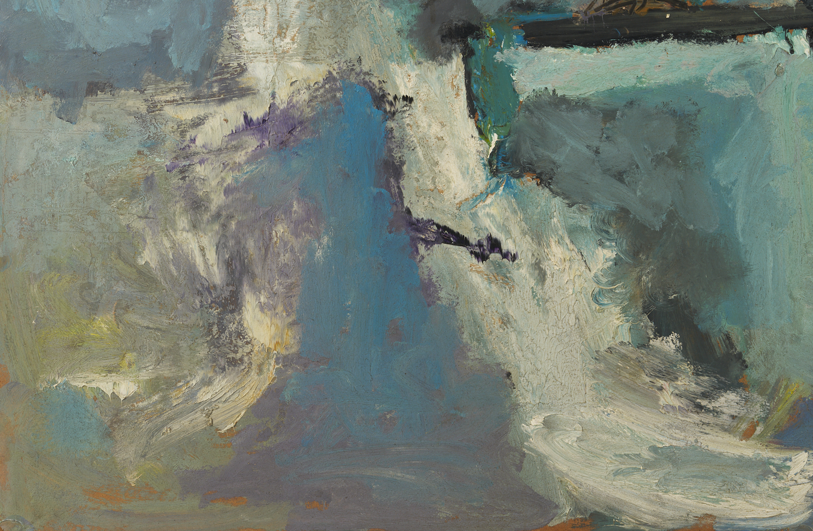 Lot 338: Large Sterling Strauser Expressionist Painting w/ Sailboat