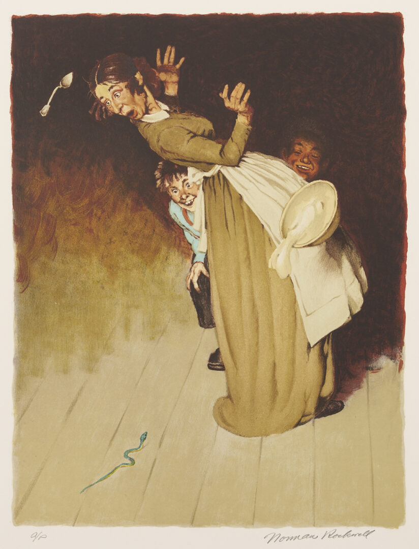 Lot 340: 8 Norman Rockwell Signed Lithographs, Huckleberry Finn Suite