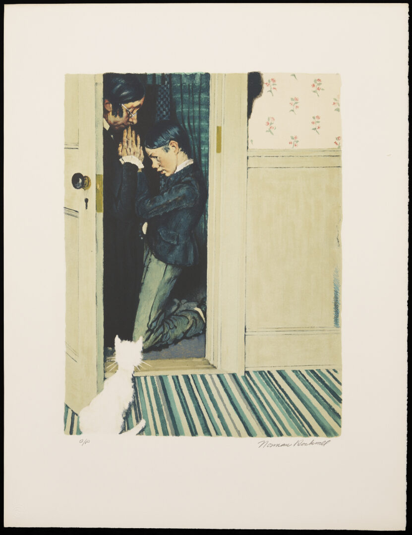 Lot 340: 8 Norman Rockwell Signed Lithographs, Huckleberry Finn Suite