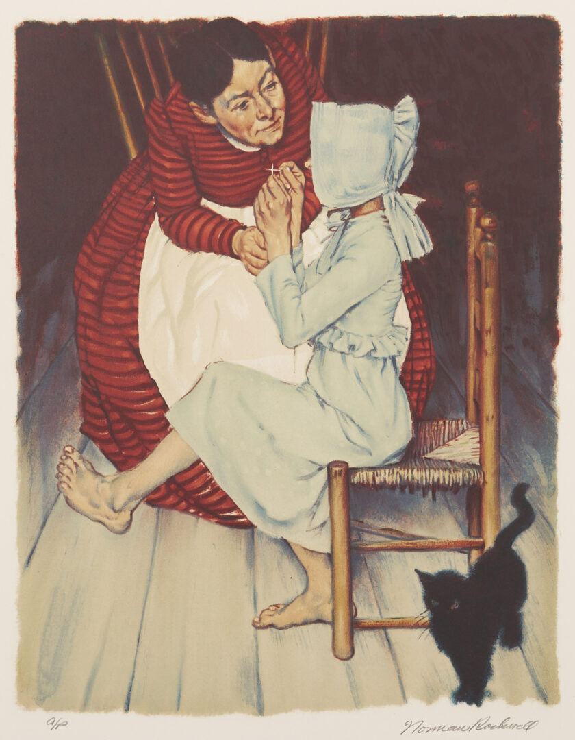 Lot 340: 8 Norman Rockwell Signed Lithographs, Huckleberry Finn Suite