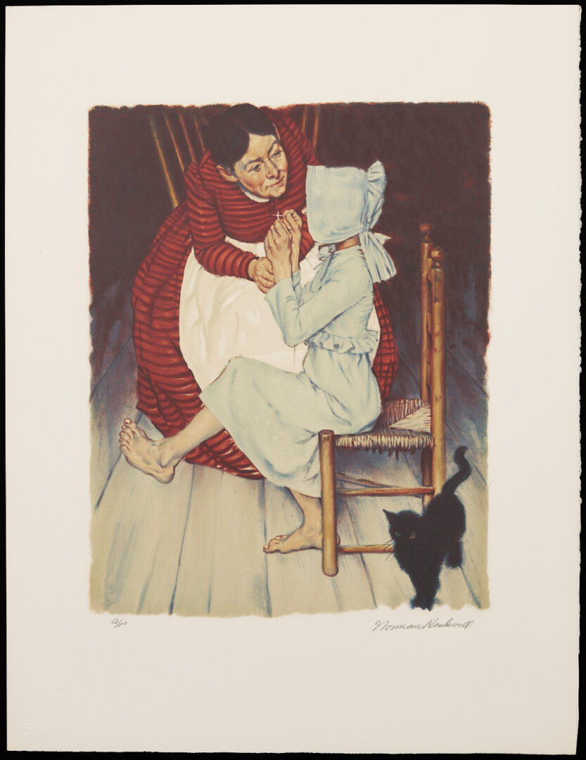 Lot 340: 8 Norman Rockwell Signed Lithographs, Huckleberry Finn Suite