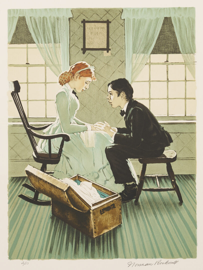 Lot 340: 8 Norman Rockwell Signed Lithographs, Huckleberry Finn Suite