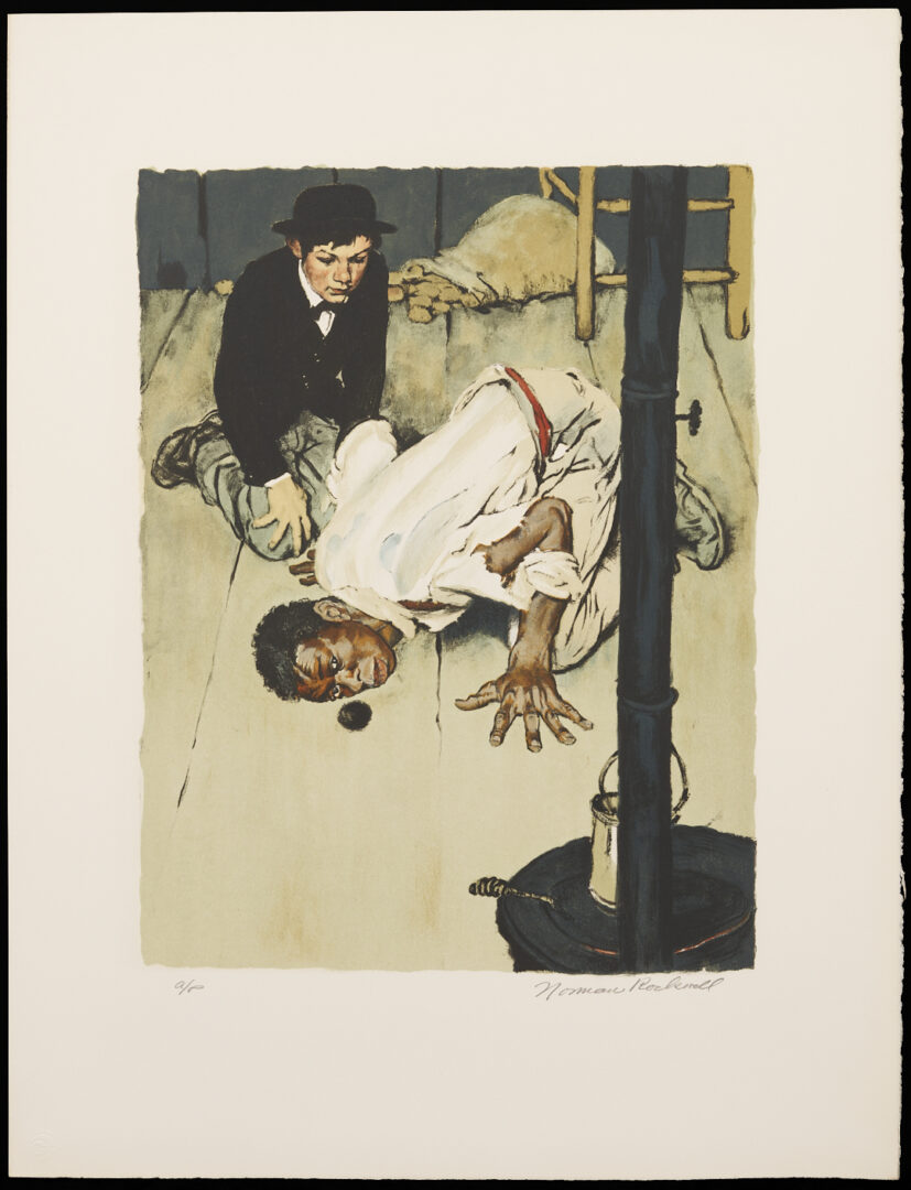 Lot 340: 8 Norman Rockwell Signed Lithographs, Huckleberry Finn Suite
