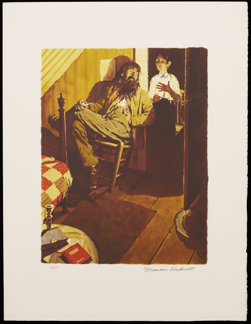 Lot 340: 8 Norman Rockwell Signed Lithographs, Huckleberry Finn Suite