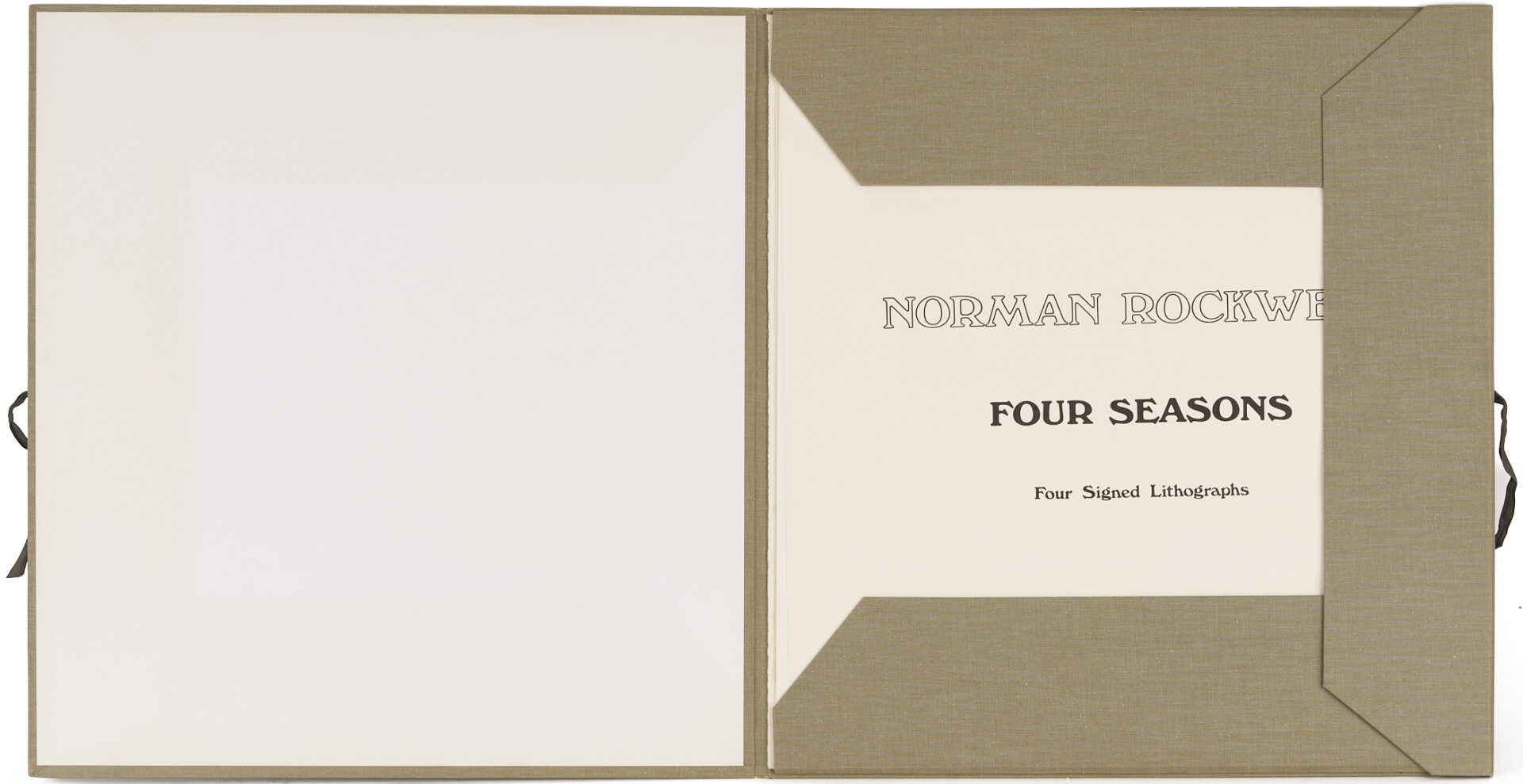 Lot 341: 4 Signed Norman Rockwell Lithographs, Four Seasons Portfolio