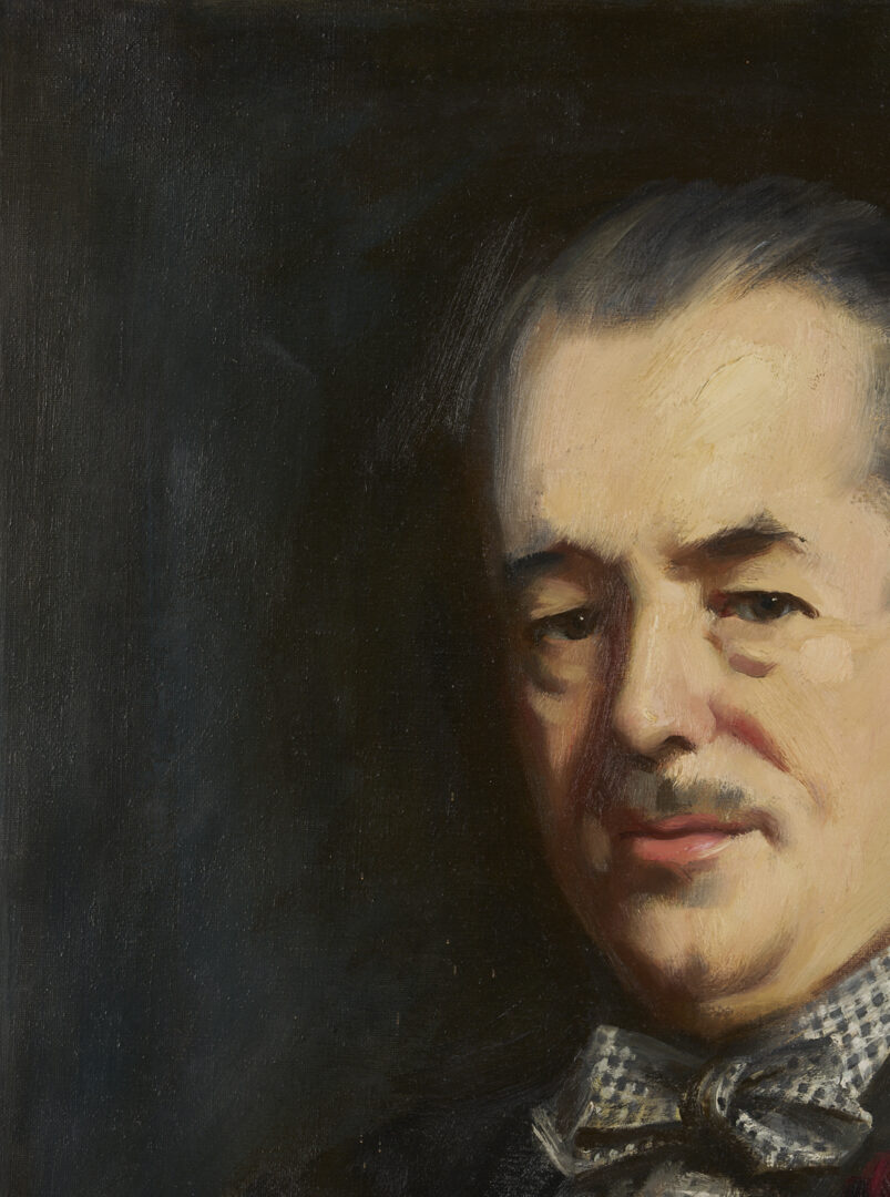 Lot 344: John Young Hunter Oil Portrait of Roy Howard, Exhibited