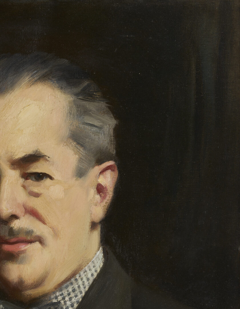 Lot 344: John Young Hunter Oil Portrait of Roy Howard, Exhibited