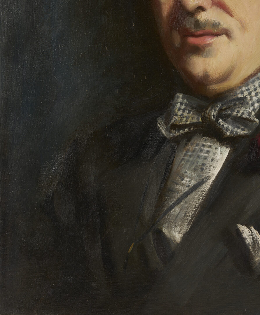 Lot 344: John Young Hunter Oil Portrait of Roy Howard, Exhibited
