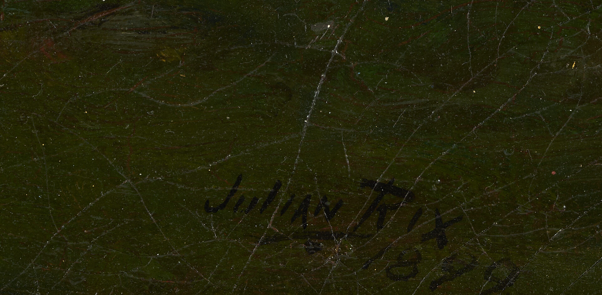 Lot 345: Julian Rix O/C Tonalist Landscape