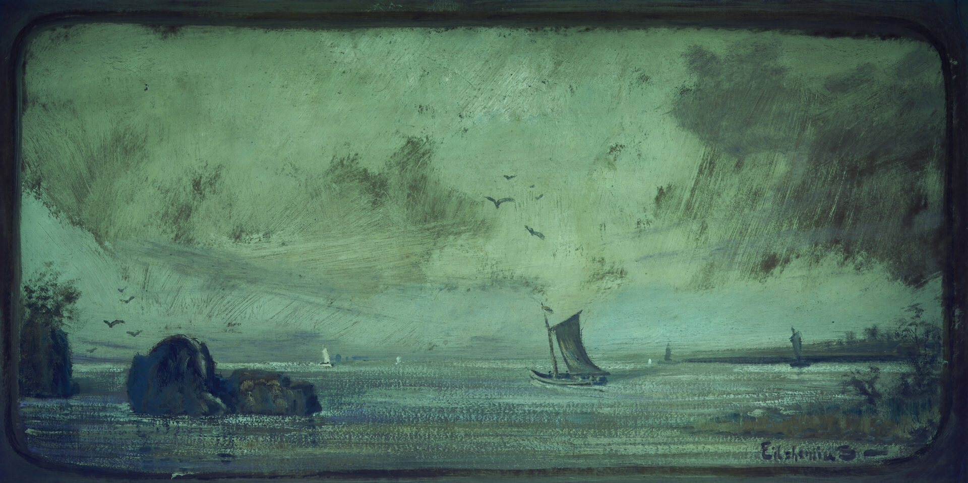 Lot 349: Louis Michael Eilshemius O/B Seascape