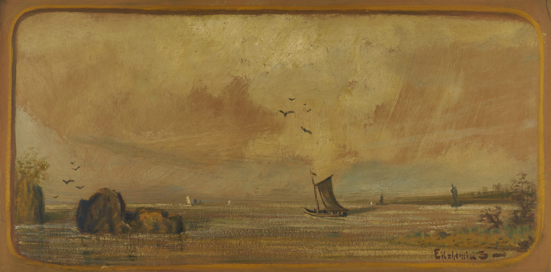 Lot 349: Louis Michael Eilshemius O/B Seascape