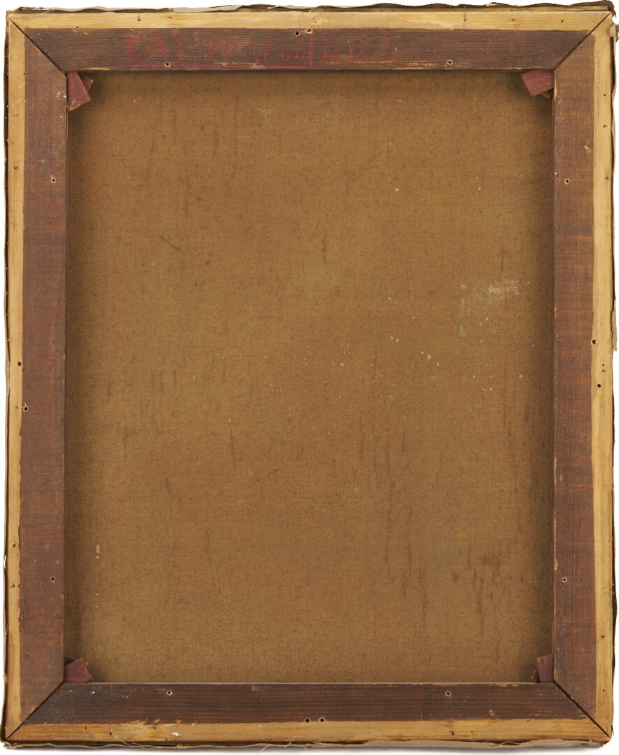 Lot 351: F. Luis Mora O/C Spanish Village Street Scene Painting