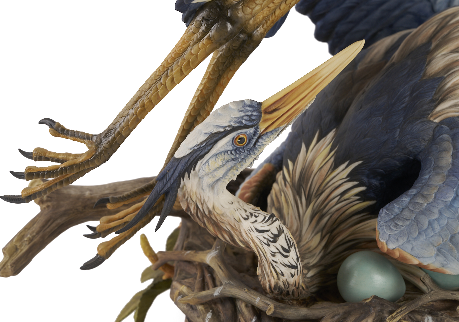 Lot 353: Hutschenreuther Heron Porcelain Sculpture, ‘The Challenge’