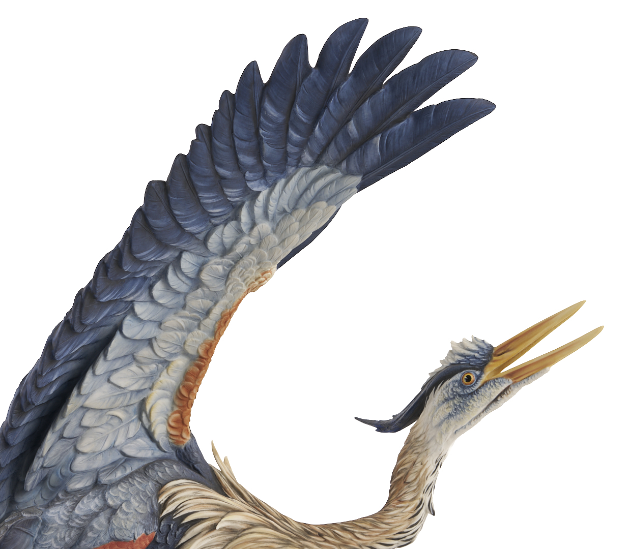 Lot 353: Hutschenreuther Heron Porcelain Sculpture, ‘The Challenge’