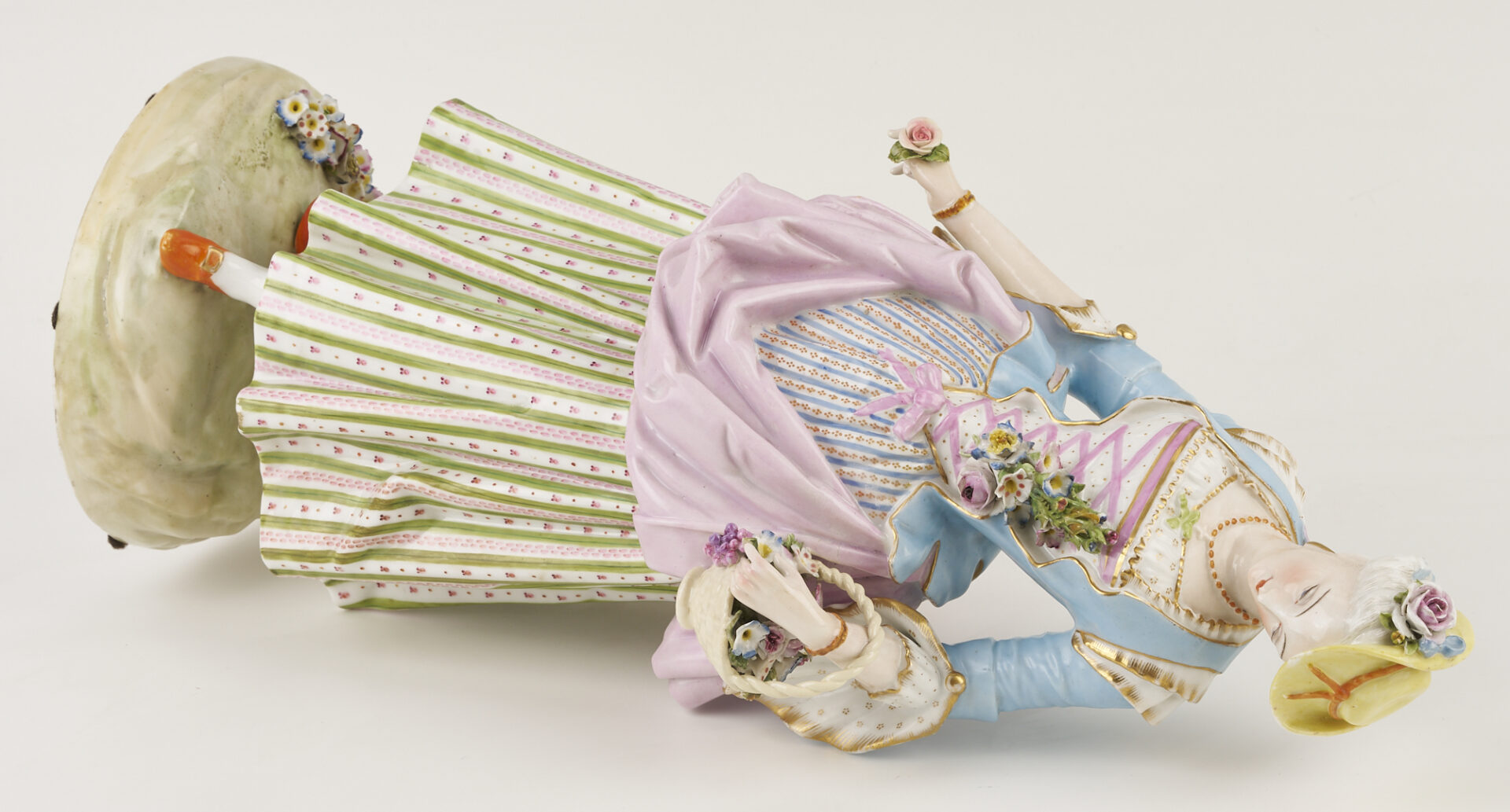 Lot 354: Pr. Large Meissen Standing Figures, Gardener & Lady