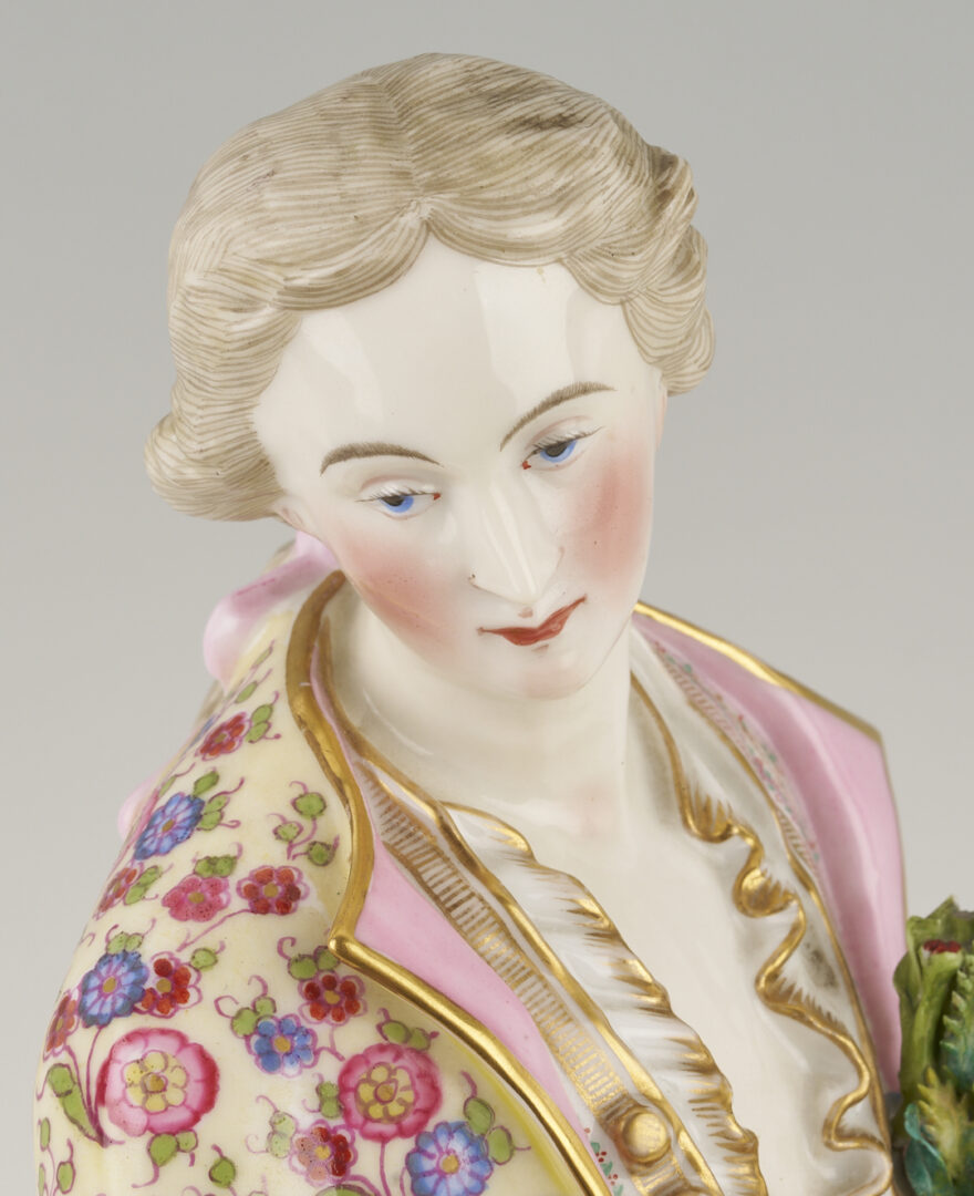 Lot 354: Pr. Large Meissen Standing Figures, Gardener & Lady