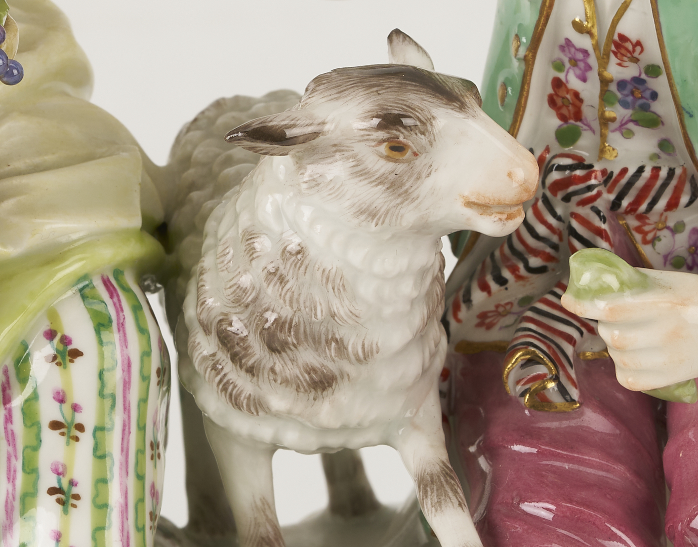 Lot 357: Meissen Porcelain Figural Group, Shepherd & Shepherdess