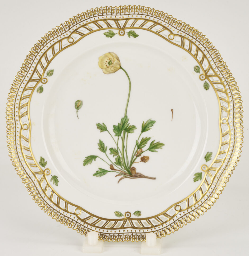 Lot 358: 13 Pieces of Royal Copenhagen Flora Danica Porcelain Dinnerware