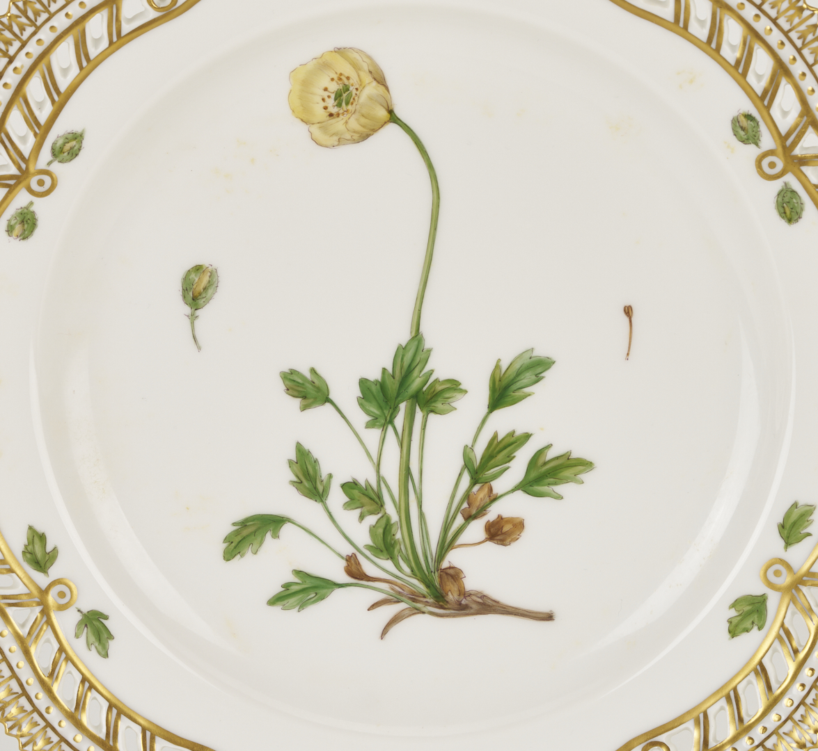 Lot 358: 13 Pieces of Royal Copenhagen Flora Danica Porcelain Dinnerware