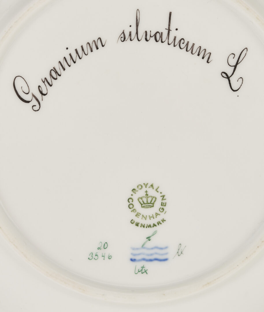 Lot 358: 13 Pieces of Royal Copenhagen Flora Danica Porcelain Dinnerware