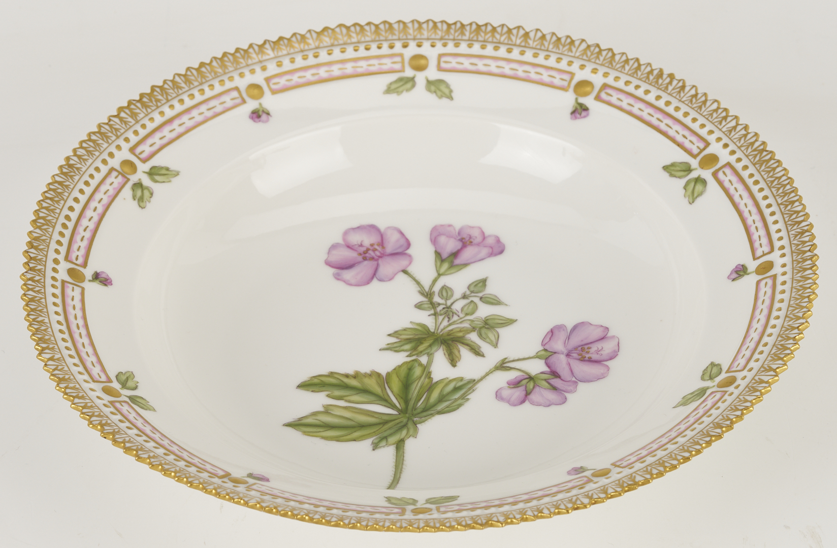 Lot 358: 13 Pieces of Royal Copenhagen Flora Danica Porcelain Dinnerware