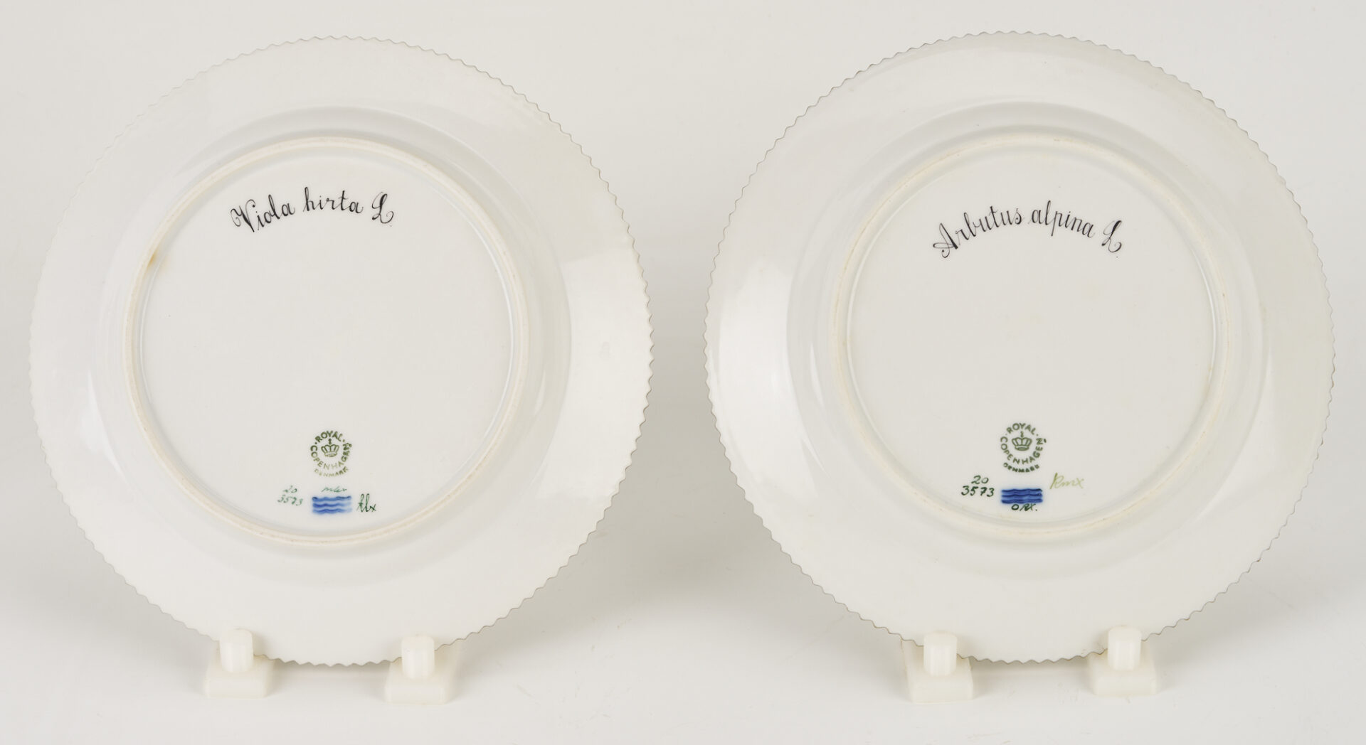 Lot 358: 13 Pieces of Royal Copenhagen Flora Danica Porcelain Dinnerware