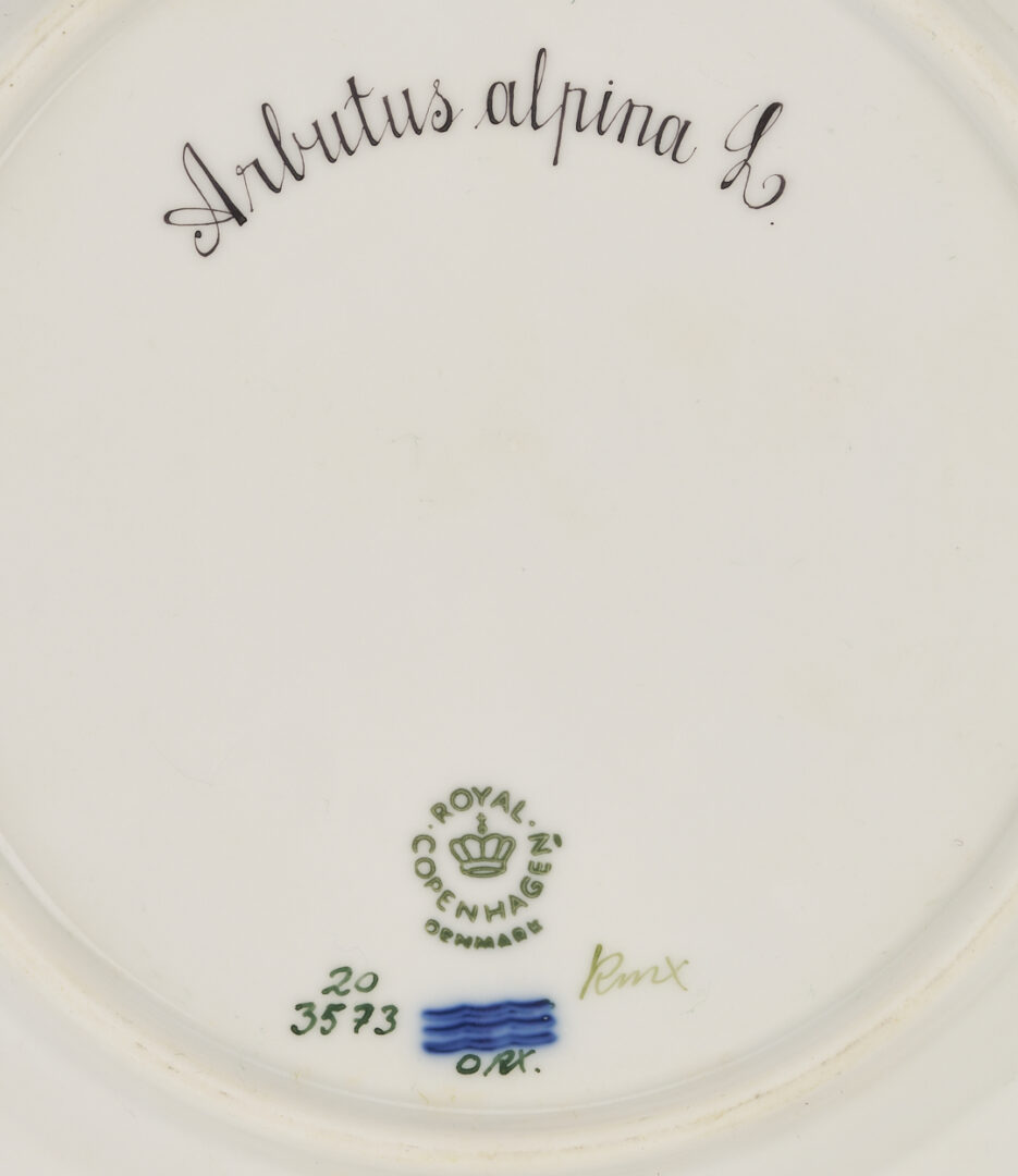 Lot 358: 13 Pieces of Royal Copenhagen Flora Danica Porcelain Dinnerware