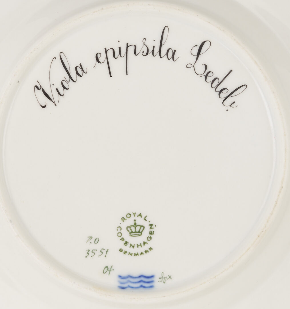 Lot 358: 13 Pieces of Royal Copenhagen Flora Danica Porcelain Dinnerware