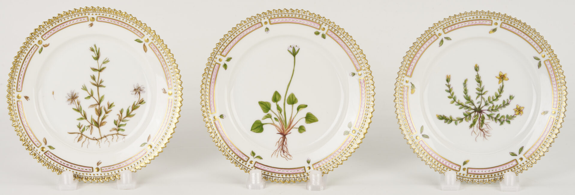 Lot 358: 13 Pieces of Royal Copenhagen Flora Danica Porcelain Dinnerware