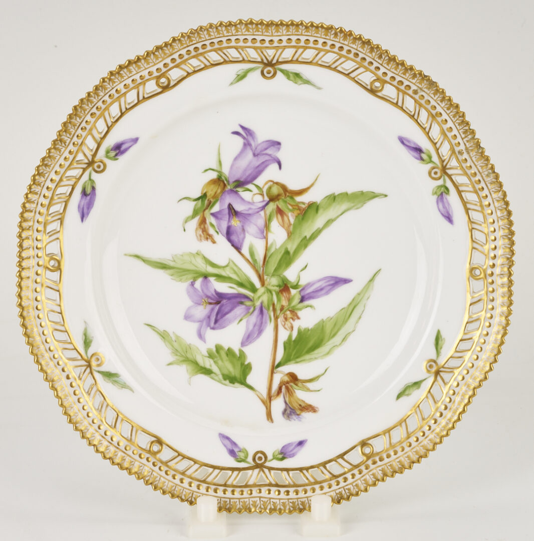 Lot 358: 13 Pieces of Royal Copenhagen Flora Danica Porcelain Dinnerware