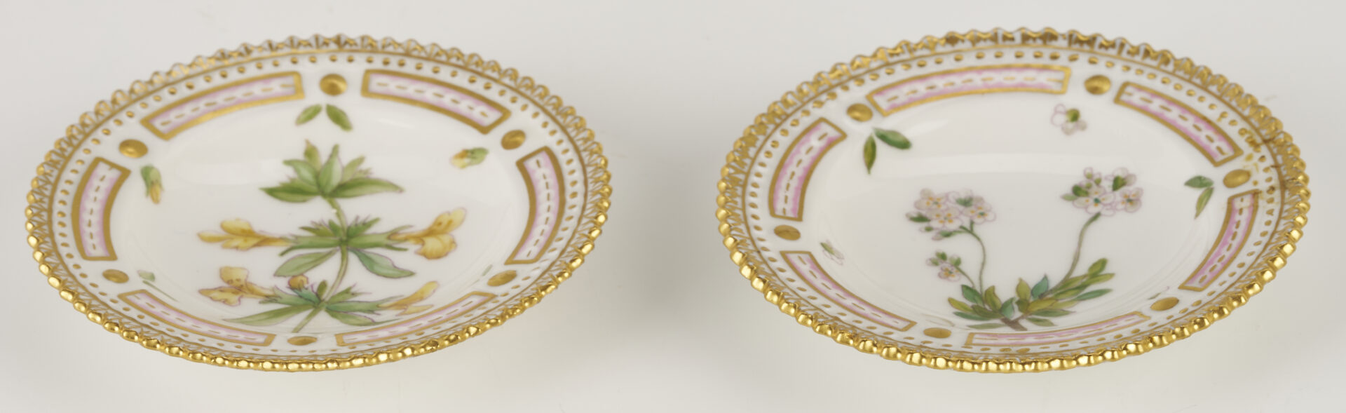 Lot 358: 13 Pieces of Royal Copenhagen Flora Danica Porcelain Dinnerware