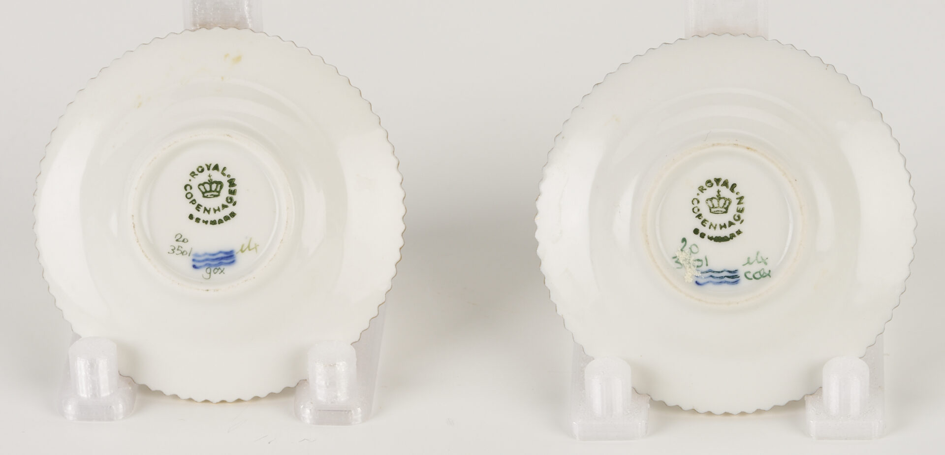 Lot 358: 13 Pieces of Royal Copenhagen Flora Danica Porcelain Dinnerware
