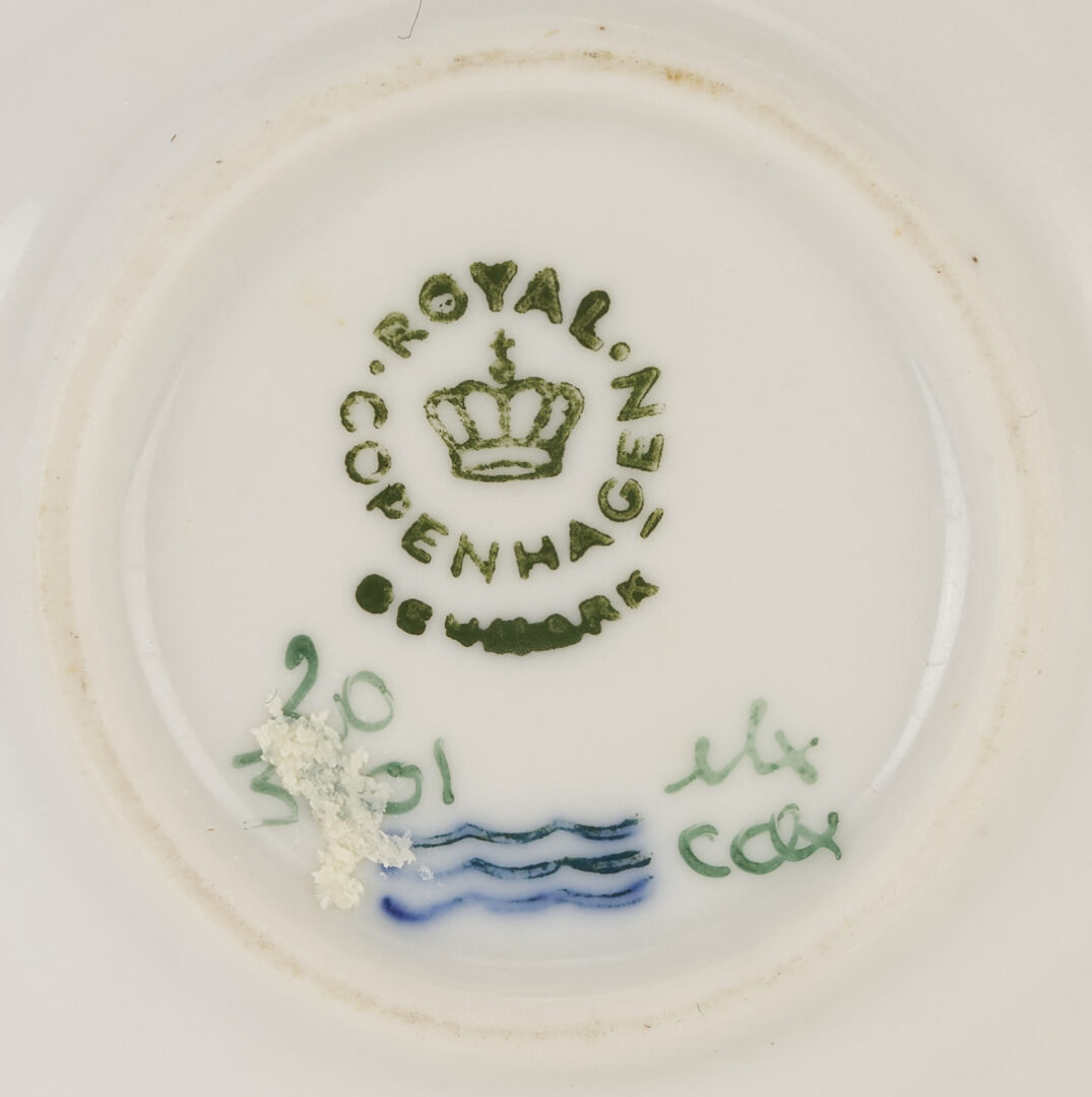 Lot 358: 13 Pieces of Royal Copenhagen Flora Danica Porcelain Dinnerware