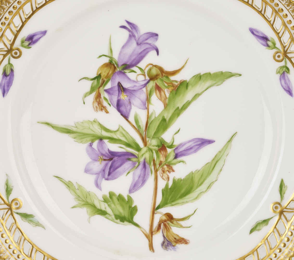 Lot 358: 13 Pieces of Royal Copenhagen Flora Danica Porcelain Dinnerware