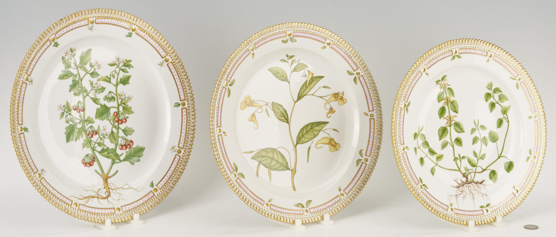 Lot 359: 3 Royal Copenhagen Flora Danica Serving Platters