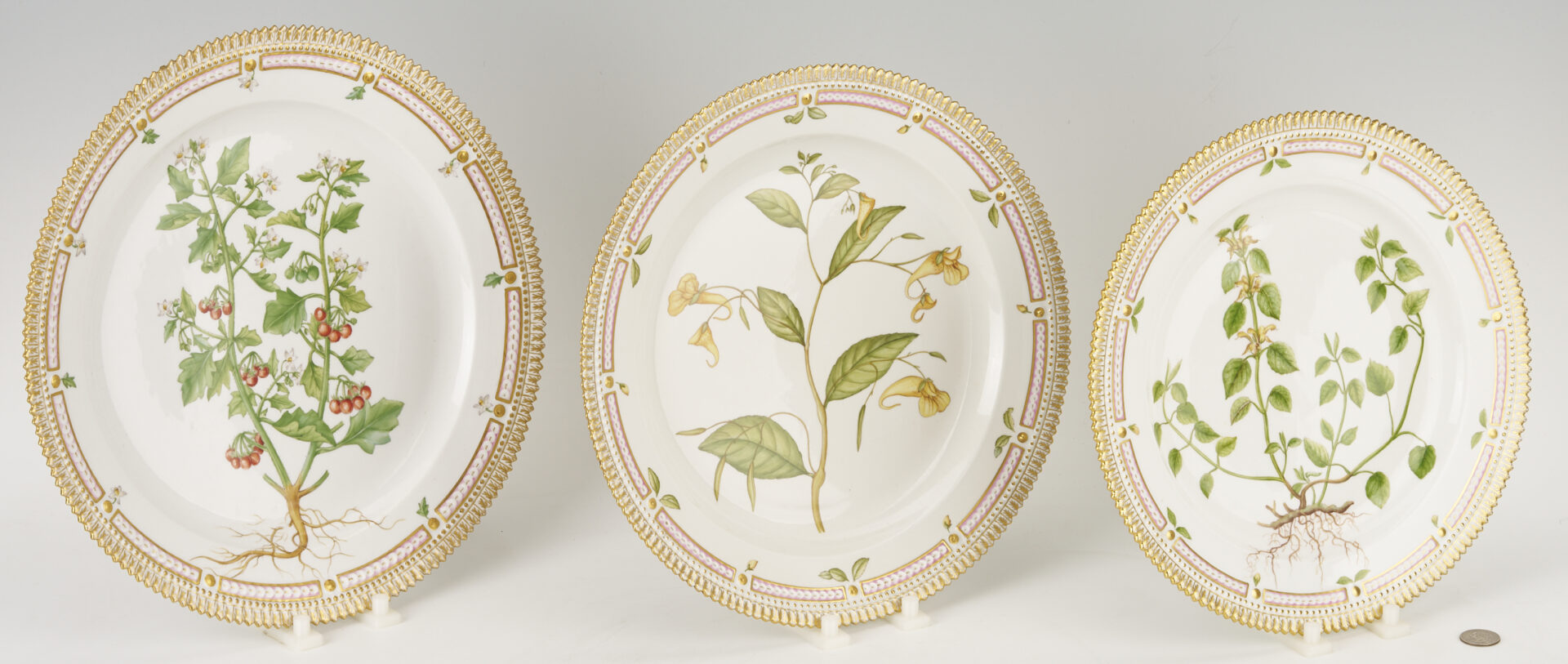 Lot 359: 3 Royal Copenhagen Flora Danica Serving Platters