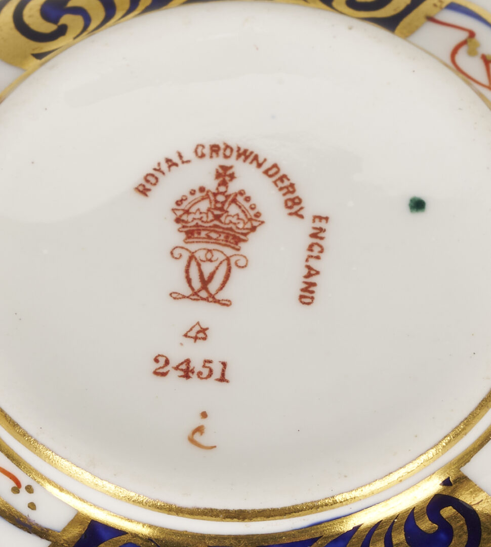 Lot 363: Royal Crown Derby Imari Porcelain Dessert Set