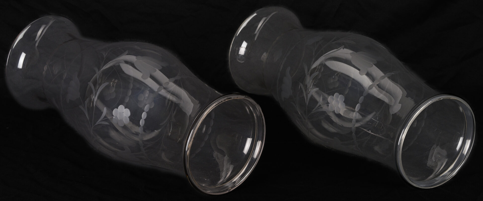 Lot 365: Pair Glass Hurricane Shades