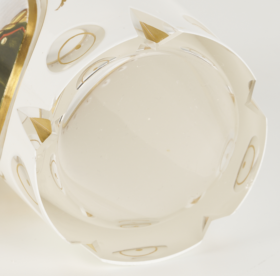 Lot 366: Two Cased Glass Napoleon Portrait Cups