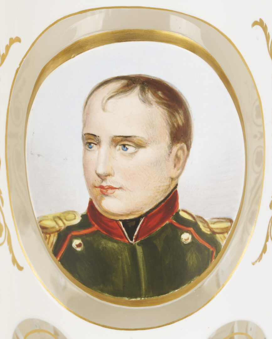 Lot 366: Two Cased Glass Napoleon Portrait Cups