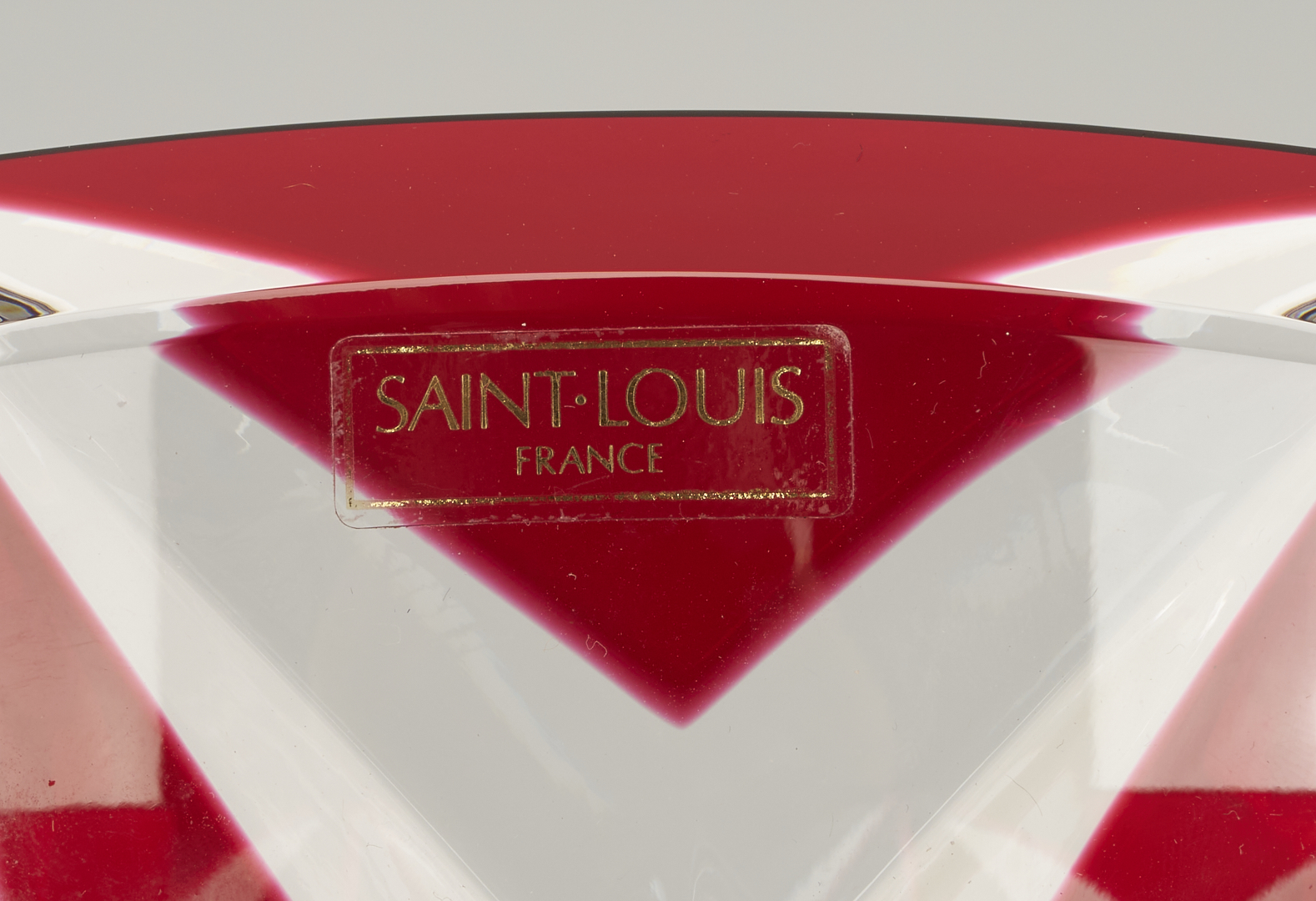 Lot 370: St. Louis Red Cut Crystal Vase