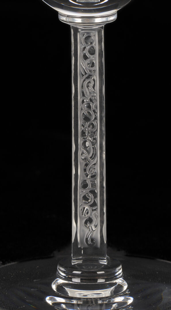 Lot 372: 34 pcs Lalique Phalsbourg Crystal Stemware