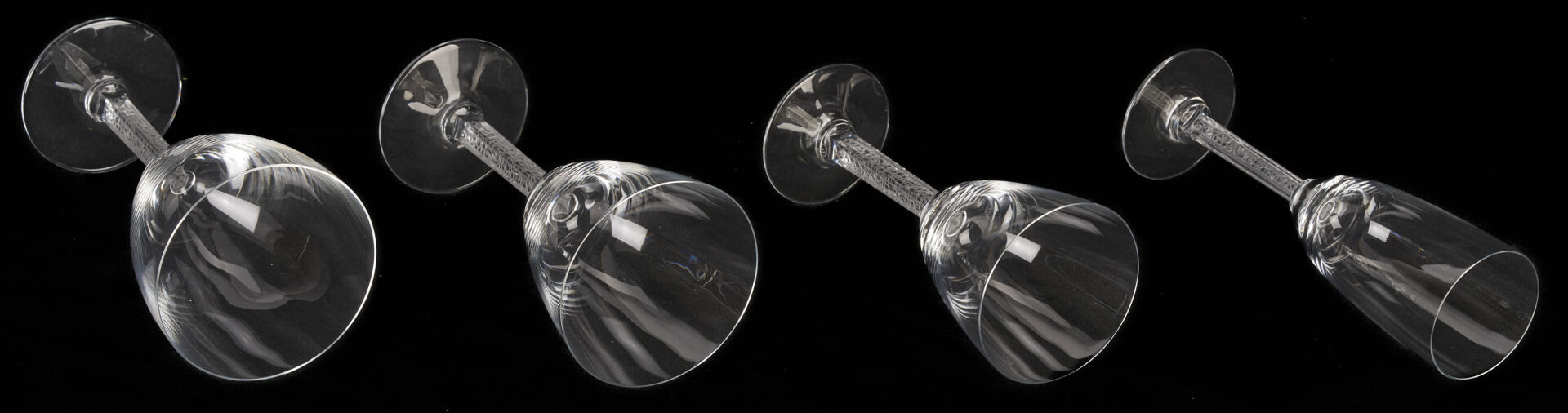 Lot 372: 34 pcs Lalique Phalsbourg Crystal Stemware