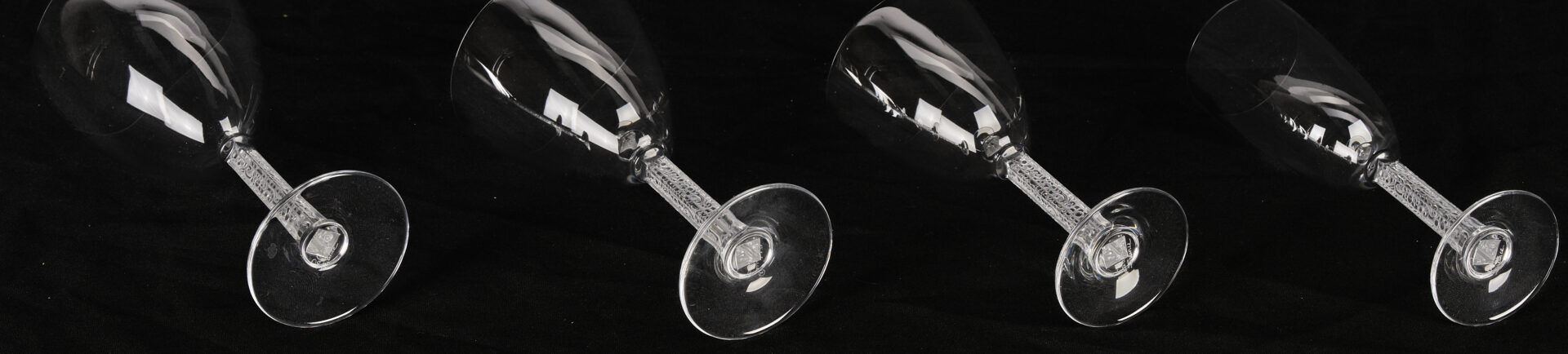 Lot 372: 34 pcs Lalique Phalsbourg Crystal Stemware