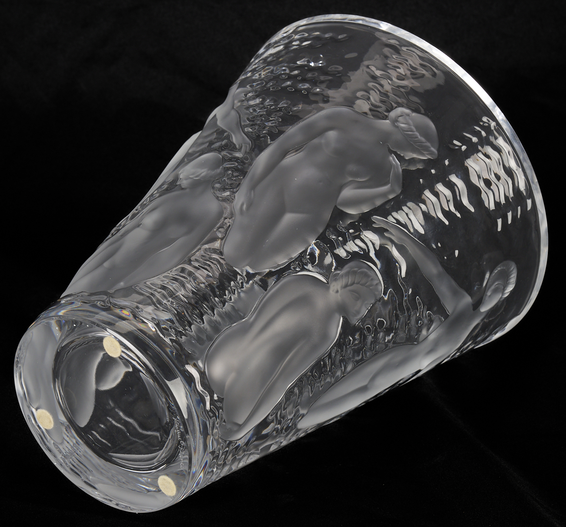 Lot 374: Lalique Ondines Vase with Nude Figural Decoration